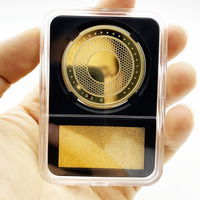 Pièce de monnaie en métal de collection, étui à rabat édition limitée physique en or avec présentoir