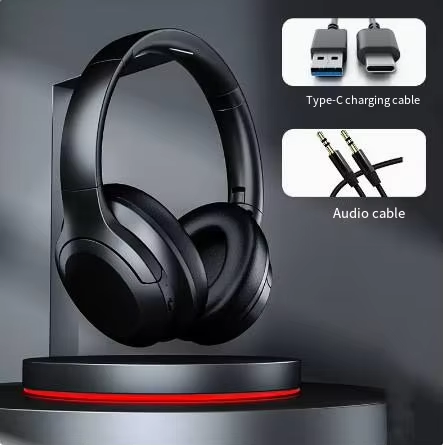 New ANC Active Noise Cancelling Wireless Headphones Bass Stereo Gaming Headset for Sports Music Work