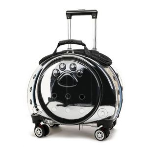 Hard Wheels Rolling Cat Travel With Telescoping Handle <b>Pet</b> <b>Carrier</b> for Cats Dogs Promotion Gift - Product Image 2