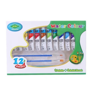 Juego de pintura de color agua para niños, 12 colores, 12ML, venta al por mayor, juego de pintura de acuarela no tóxica - Product Image 3