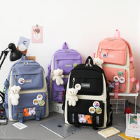 Tas Ransel Anti Air 2024 New YCH 5 in 1 dengan Kotak Pensil, Set Tas Sekolah Ringan Termasuk Dompet
