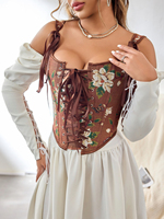 Nouveau produit en gros femmes Bustier dames Floral Corset débardeur haut court à la mode Sexy Corset pour femmes femmes Sexy Costumes
