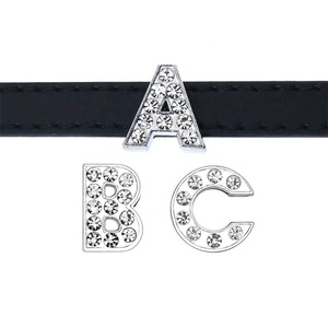 Lettere Scorrevoli in Metallo con Strass 8mm A-Z per Collari di Animali, Collane, Braccialetti, Accessori Fai-da-Te e Regali - Product Image 4