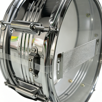 China Manufacturer 14x5.5 Inch Double Layer Metal Shell Snare Drum 8 Lugs Chrome Hardware Percussion Instrument for Stage Rock