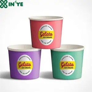 Accetta il gelato biodegradabile personalizzato Take Away Paper Cup