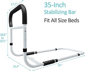 Có thể điều chỉnh steele giường Nhà Đường sắt và lấy thanh với mạnh mẽ và mạnh mẽ bọt có thể điều chỉnh giường đường ray nhựa tắm lấy thanh - Product Image 2