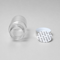 Flacon en verre transparent à large ouverture pour pilules 50ml 100ml 150ml, conteneur pour capsules de vitamines avec bouchon à vis, logo personnalisé
