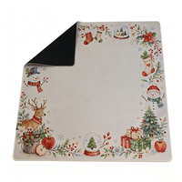 Tapis de table de mahjong de Noël - 33 pouces, 2 mm, polyester, caoutchouc naturel, antidérapant, insonorisant, fournisseur en gros personnalisé