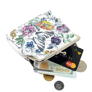 Hot-selling pebbled texture coin <b>purse</b>/wallet, PU leather closed coin <b>purse</b> DIY, square coin <b>purse</b> mini wallet. - Product Image 3