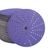 Disco de Lijado de Cerámica de 6 Pulgadas con Múltiples Orificios y Velcro, Opción Premium para Metal y Madera, Eliminación de Exceso de Material, Acabado Fino