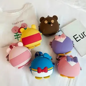 Tas Tangan Silikon Selempang Bahu Tunggal Baru Pabrik Kawaii Tas Bahu Anak Perempuan Kartun