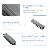 Alimentation LED extérieure AC-DC IP67 étanche avec protection thermique, certifiée ETL, boîtier en aluminium, éclairage LED entièrement sécurisé