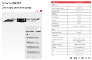 Dispositivo di spegnimento rapido doppio PV Scoutbee1600/1600M supporto funzione Wifi interruttore di spegnimento rapido per sistema solare - Product Image 4