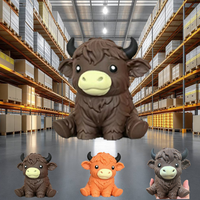 Offre Spéciale – Jouet Squishy Géant Vache des Highlands Jambo – Jouets Souples à Presser Anti-Stress pour le Plaisir et Cadeaux de Noël