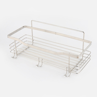 Étagère de rangement murale en acier inoxydable, sans perçage, étanche, pour la douche