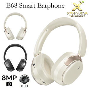 Auriculares supraaurales E68 con cámara de 8MP, auriculares inteligentes con grabación de video, antivibración, inalámbricos BT, sonido Hi-Fi para caminar por la ciudad en primera persona. - Product Image 6