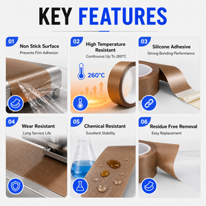 Bande anti-usure en PTFE avec adhésif silicone pour surfaces coulissantes, rails de guidage, glissières, convoyeurs et protection de machines - Product Image 5