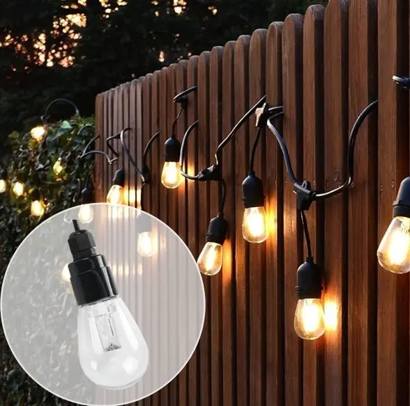 IP65 su geçirmez LED bağlanabilir noel işıkları perde dize S14 Led ışık dizeleri