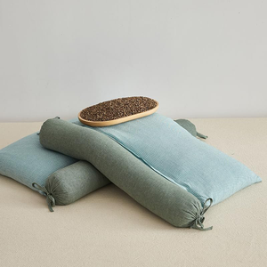 <span class=keywords><strong>Coussin</strong></span> Ergonomique 2-en-1 Détachable en Graines de Sarrasin, Respirant et Adapté à la Courbe du <span class=keywords><strong>Cou</strong></span>, des Épaules et de la Tête, pour un Soutien Optimal et Doux pour la Peau - Product Image 3