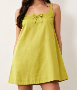 max and ash green dress The Summer Swing Dress – Lime Green – Kaapad main image 0