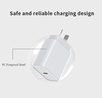 Nouveau chargeur en Australie 20W GaN Tech PD AU Standard SAA Adaptateur Type-c Port Chargeur portable rapide avec prise AU pour téléphone portable