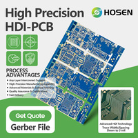 Nueva Tendencia en Circuitos Impresos Multicapa HDI PCBA, Servicio Personalizado Integral para Electrónica de Consumo, Acabado Superficial ENIG, Grosor de 1.6 mm