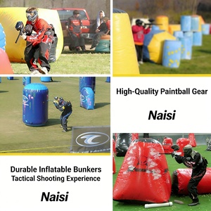 Nuovo Design: Set di 12 Bunker Gonfiabili in PVC da 0,6mm per Paintball, Ostacoli Portatili per Tiro, Campo da Gioco ad Aria Compressa - Product Image 5