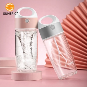 Botella Mezcladora de polvo de proteína auto agitadora de vidrio, <span class=keywords><strong>mezclador</strong></span> eléctrico de viaje para deporte, gimnasio, Fitness, 450ML - Product Image 4