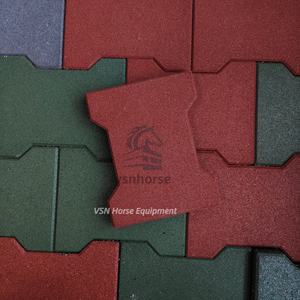 Adoquines de goma de hueso de perro de alta resistencia para pasillos de establo de caballos Alfombrillas estables antideslizantes de larga duración Reducción de ruido que absorbe impactos - Product Image 5
