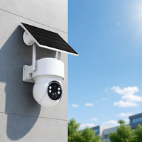 Cámara Solar para Exteriores de 3MP, Cámara de Seguridad Inalámbrica WiFi de Bajo Consumo, con Detección de Movimiento PIR
