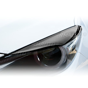 2 Piezas de Cubiertas Decorativas para Faros Delanteros de Fibra de Carbono para Mazda 3 Axela 2017 2018 2019, Adhesivos para Cubrir las Cejas de los Faros - Product Image 6