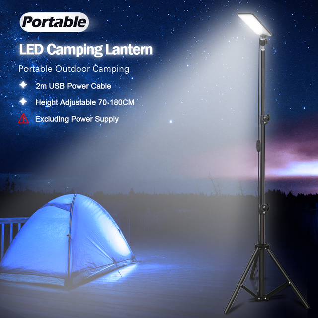 USB Rechargeable Portable 8W Telescopic Outdoor Lantern Camping Lamp Light Night Fishing Road Trip CAR Bulb Outdoor Camping
