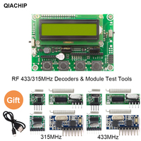 QIACHIP Décodeur récepteur émetteur de télécommande multifonction RF 315 433 Mhz compatible 1527 2262 HCS HT code roulant