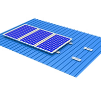 Système de montage de panneaux solaires sur toit plat économique en alliage zinc-aluminium-magnésium avec surface galvanisée à chaud, garantie 25 ans