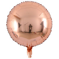 1pc 18 Inch Rond Rose Or Argent Feuille d'Aluminium Impression Joyeux Anniversaire Décoration de Fête Ballon Hélium
