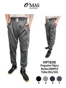 Pantalon de survêtement pour homme, taille élastique avec cordon de serrage, décontracté, poids moyen, 100 % polyester, style automne, poches latérales, tissu tricoté respirant - Product Image 3