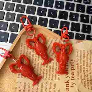 Novelty 3D Lobster Keychain Realistic Animal Pendant Funny Toy for Keys Bag Wholesale - Product Image 5