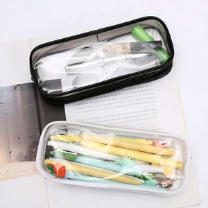 Estuche Transparente Personalizado para Lápices, de Tela Esmerilada, para Oficina o Escuela, con Diseño Personalizable y Cierre de Cremallera - Product Image 1