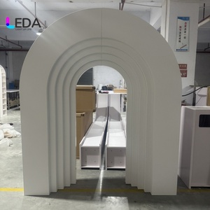 Lida ขาตั้งสำหรับงานแต่งงานกลางแจ้งมีสไตล์ตกแต่งซุ้มสีขาวฉากหลังอะคริลิคสำหรับงานแต่งงาน - Product Image 2