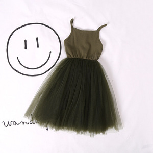 Wholesale Children Clothing One Color Kids Girls Slip Dress - Product Image 5