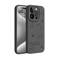 Coque de téléphone portable en silicone véritable pour iPhone 16 15 14 13 12 11 Pro Max Plus, motif gravé au laser, anti-chute