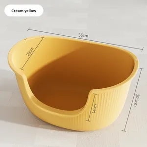 Caja de arena para gatos de entrada superior completamente cerrada extra grande, antisalpicaduras, antiolor, cajón de inodoro de plástico para gatitos y gatos - Product Image 6