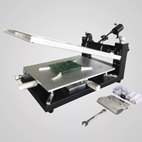 Máquina Impresora de Plantillas de Pasta de Soldar para PCB SMT Puhui, Mesa de Serigrafía, Estación de Impresión de Pasta de Soldar