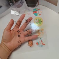 Feuille de papier comestible transparente imprimée en couleur pour décorations de boissons, biscuits, sucettes et pâtisseries