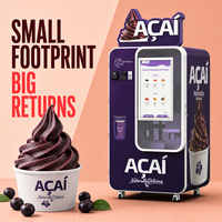 Máquina Expendedora de Helado Suave de Acai para Cafeterías, Tiendas, Centros Comerciales y Negocios de Postres Congelados