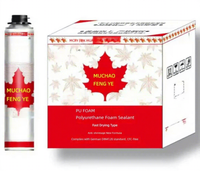 Colle mousse polyuréthane monocomposant MU CHAO FENG YE A51 750ml pour la construction, les portes, les fenêtres et la menuiserie architecturale
