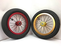 Roue de 12 pouces avec jante en acier coloré, rayons en aluminium, pneu en caoutchouc à air, 21 vitesses et fourche en alliage de magnésium pour enfants