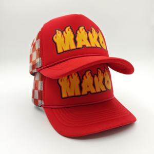 Casquette Trucker Personnalisée Broderie et Impression 5 Panneaux avec Corde en Mousse – Casquette de Baseball Snapback Personnalisée - Product Image 2