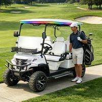 Voiturette de golf électrique 4 places 72V Lithium DOT US, couleur de carrosserie personnalisable, boîte arrière supplémentaire, rangement supplémentaire, longue autonomie