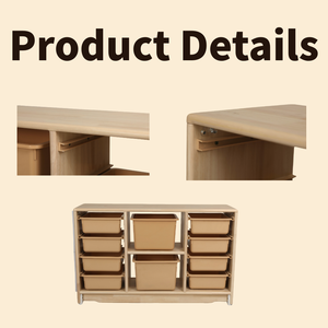 Mobiletto Organizzatore <span class=keywords><strong>Montessori</strong></span> Moderno Multistrato con 2 Ripiani e 5 Scomparti per Giocattoli, per Asilo, Scuola Materna, Aula Scolastica - Product Image 3